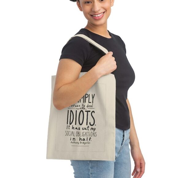 Anthony Bridgerton Idiots Quote Canvas Tote - Picture 2 of 5